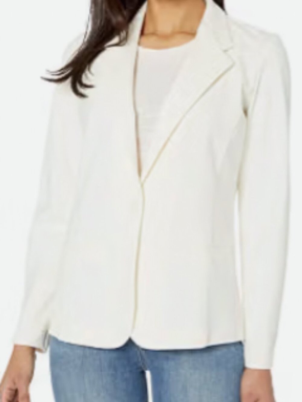 Liverpool Los Angeles Fitted Single Button Blazer Size XS White